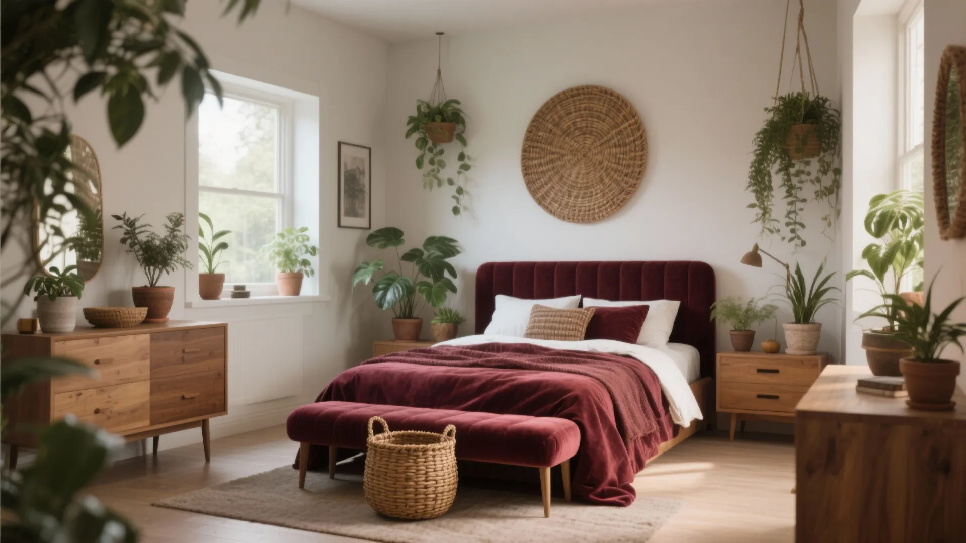 5. Maroon with Natural Elements