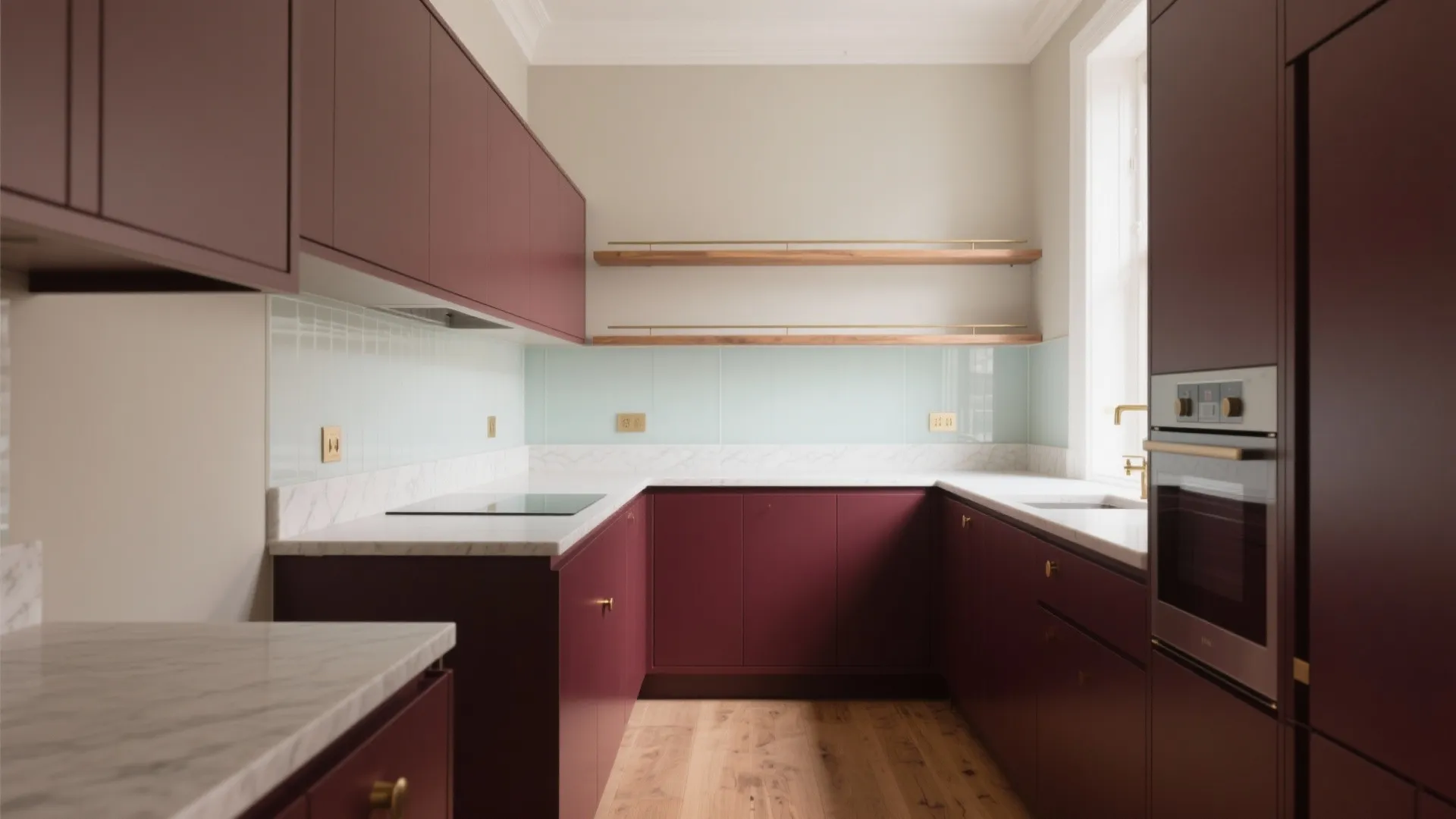 Minimalist maroon storage that breathes