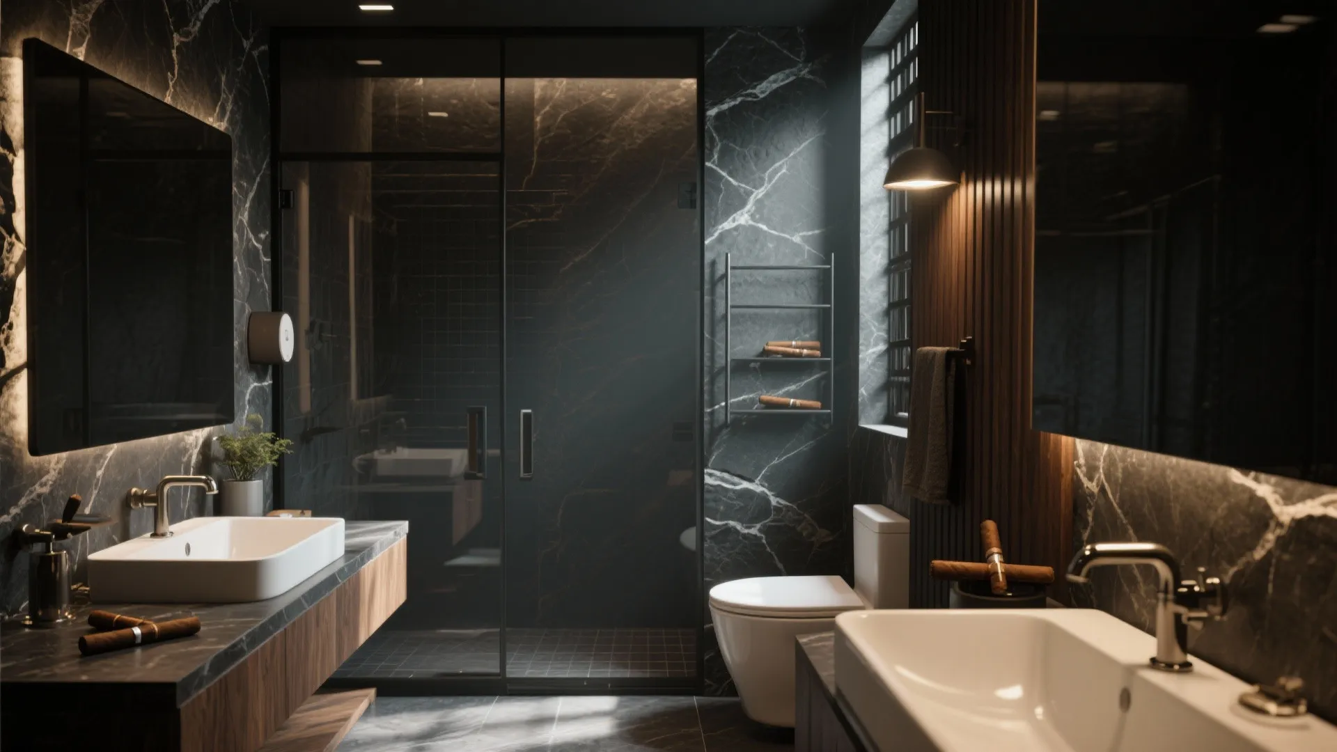 10 Man Bathroom Ideas to Upgrade Your Space: From rugged textures to sleek modern lines, these man bathroom ideas will inspire any bachelor pad or masculine retreat.