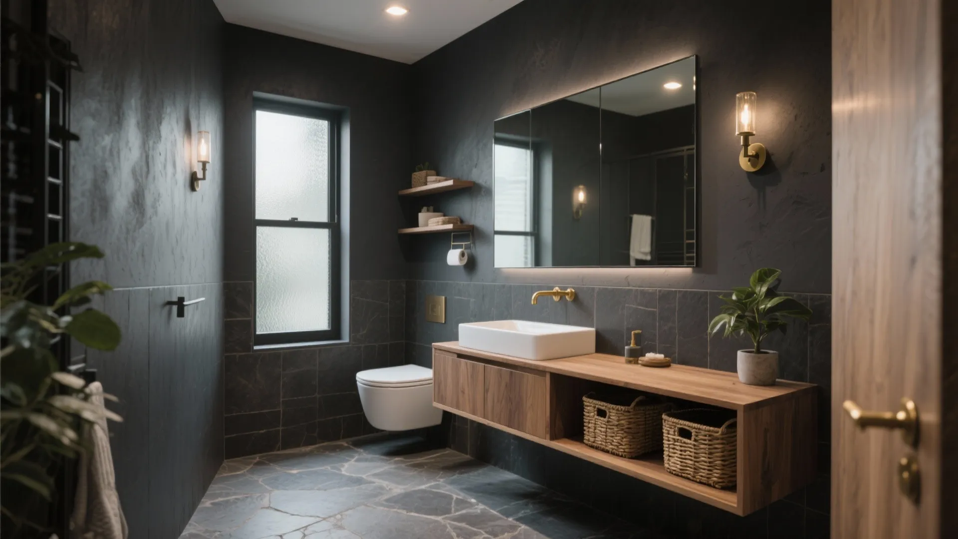 Masculine Bathroom Decorating Ideas — 5 Tips: Practical, stylish ideas I use to make bathrooms feel rugged, modern, and comfortable