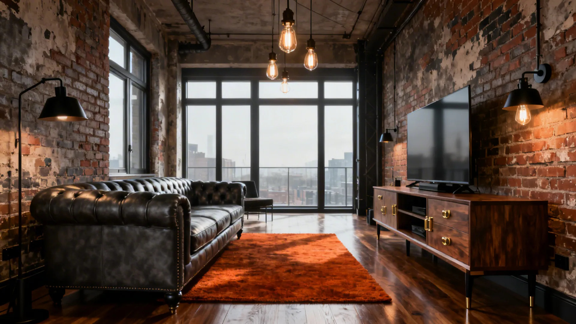 5 Masculine Urban Modern Living Room Prompts