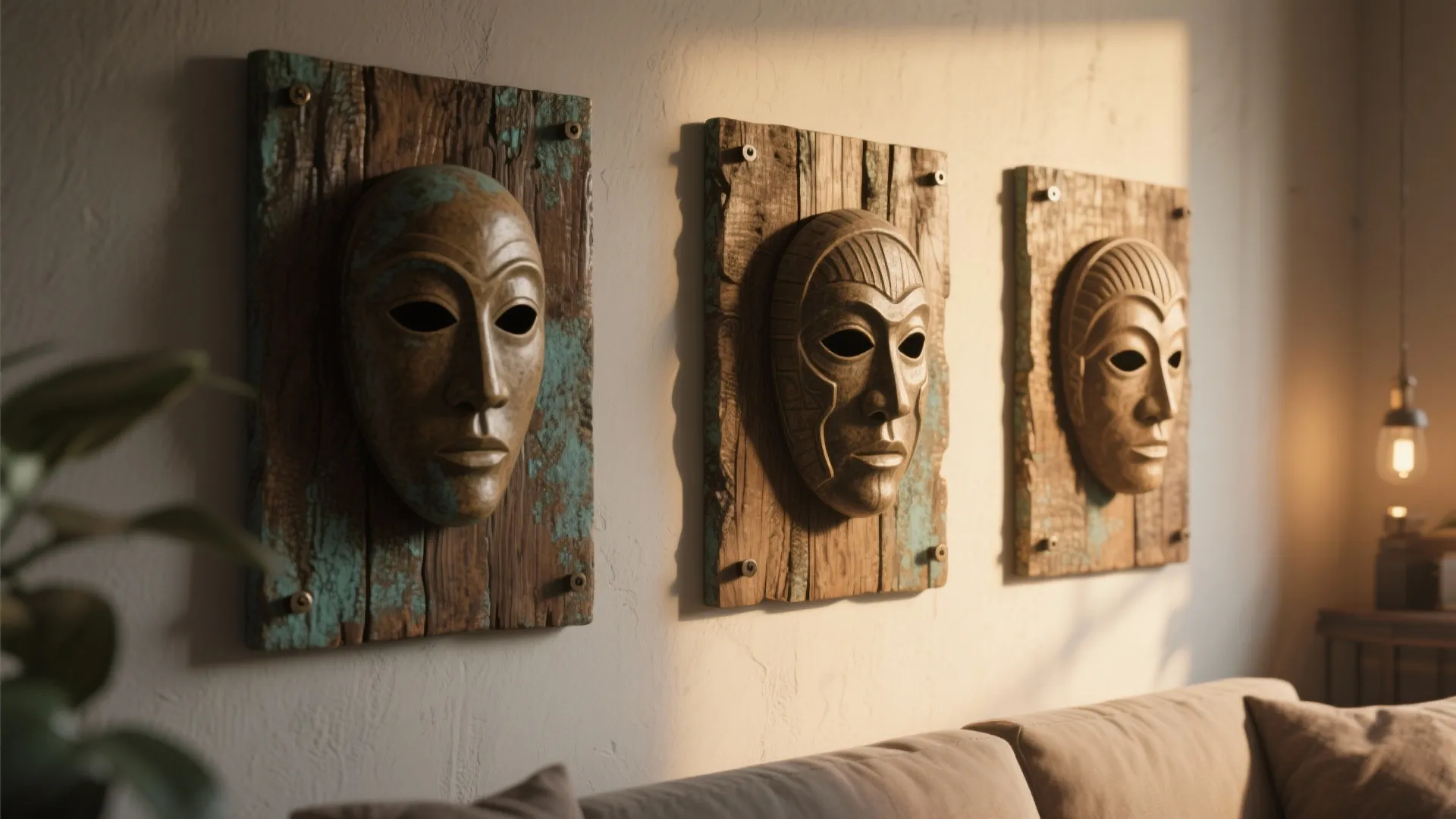 3. Sculptural Mask Arrangements