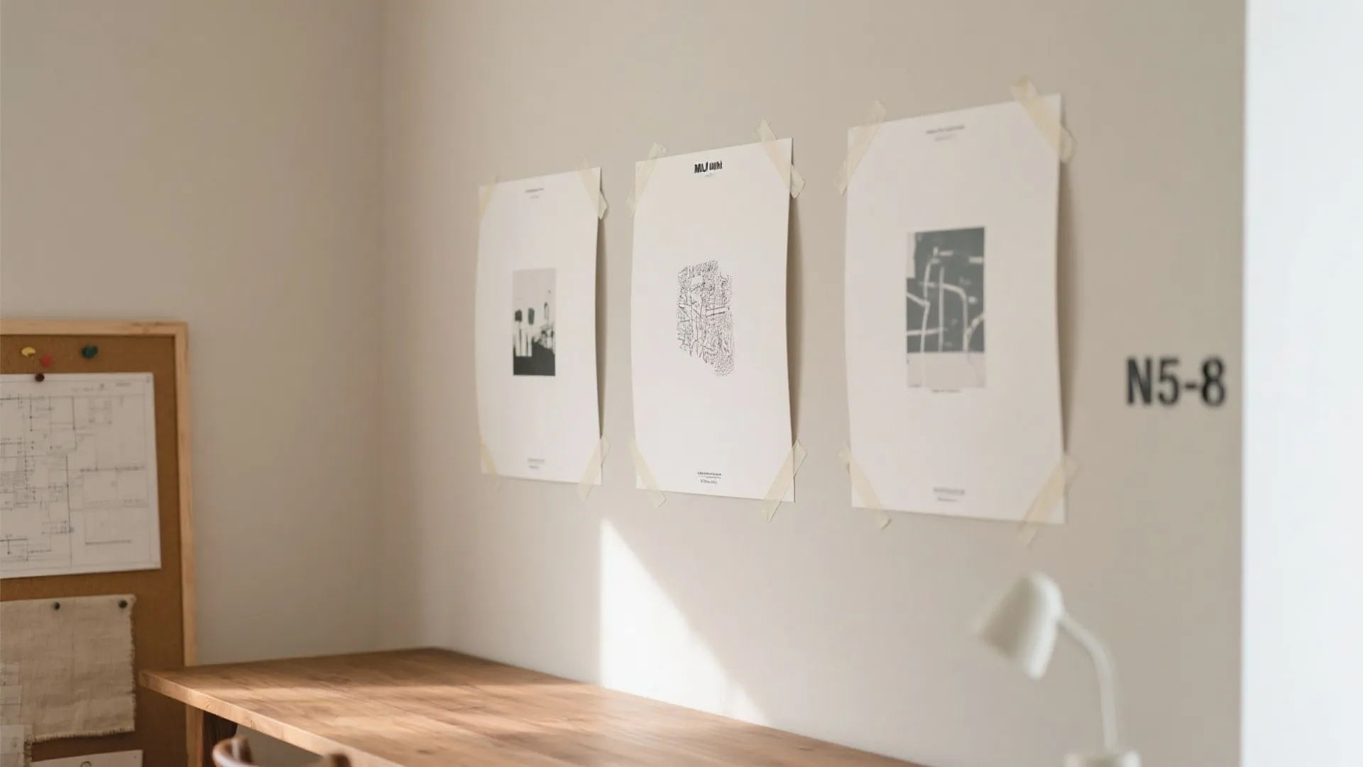 マスキングテープ＋紙製額で軽やかに（収納技巧 × 1R）