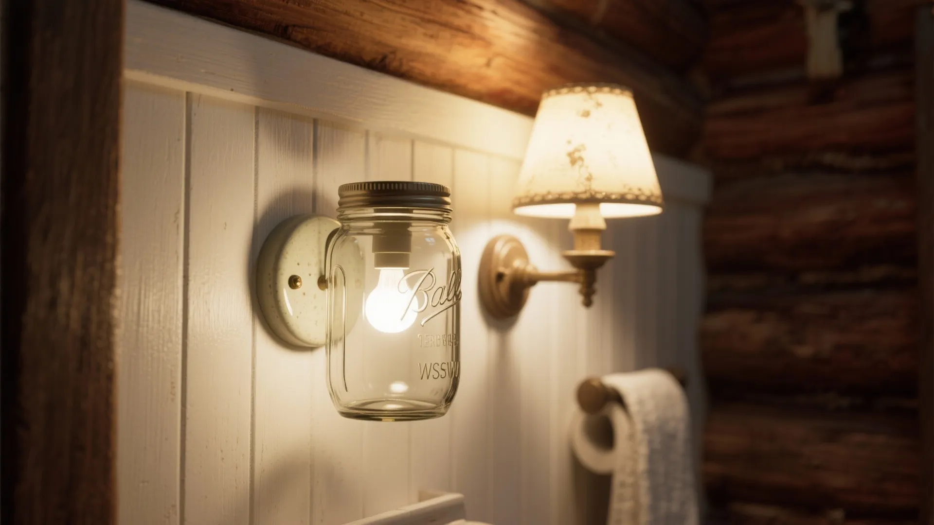 5. Ceramic or Mason Jar Sconce for Cottage Coziness