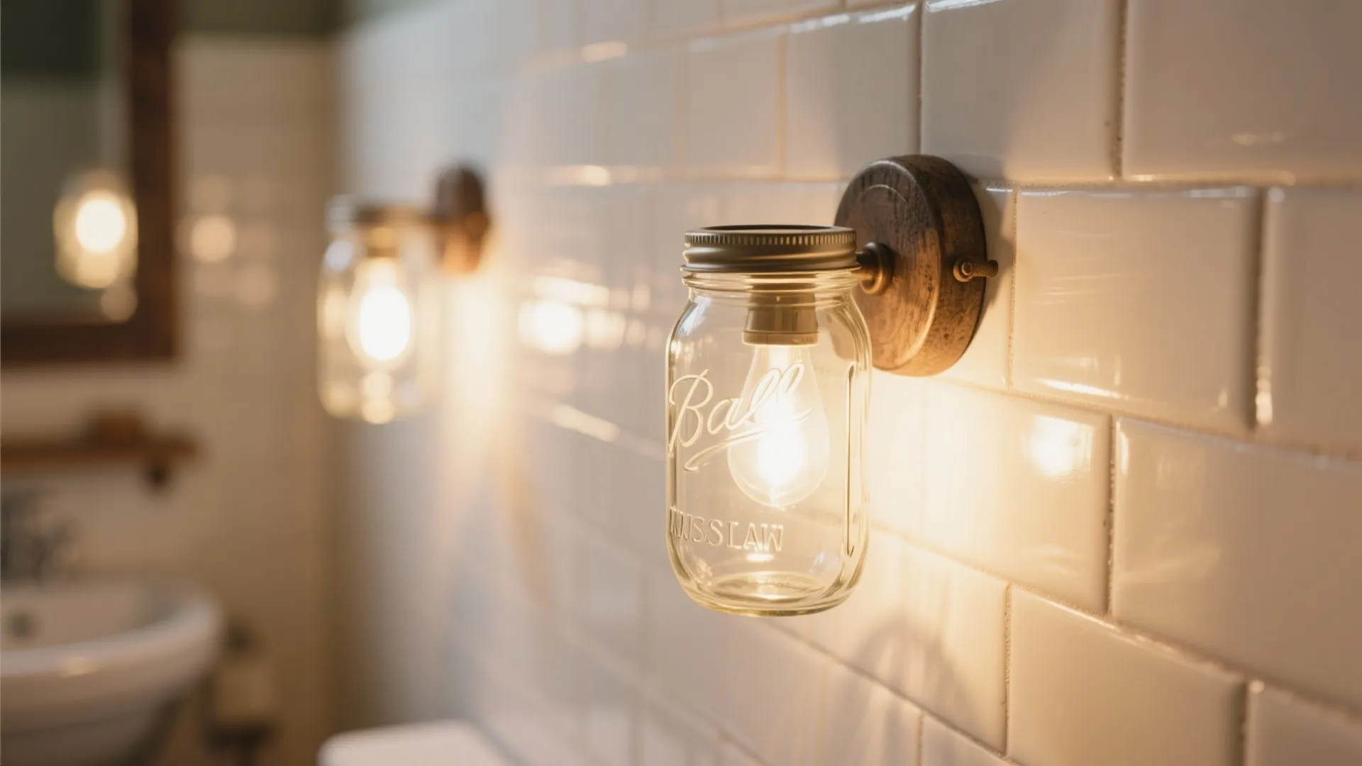 2. Mason Jar Lighting