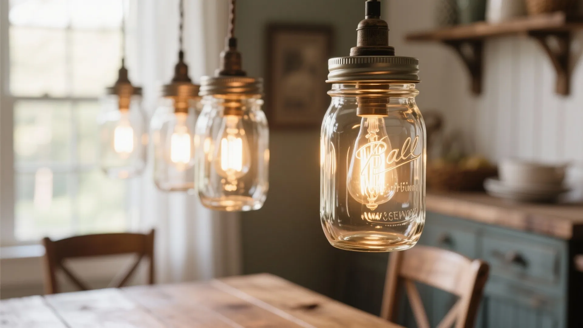 2. Mason Jar Pendant Lights
