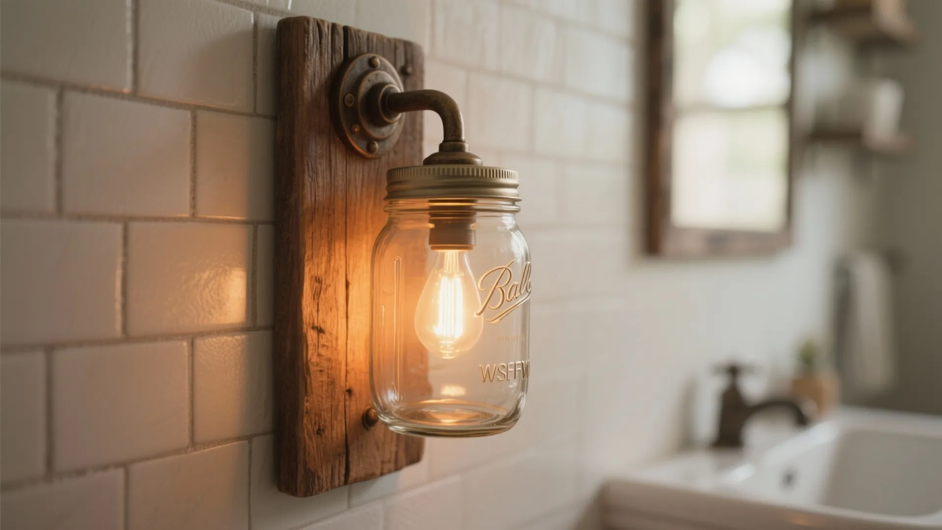 1. Mason Jar Sconces