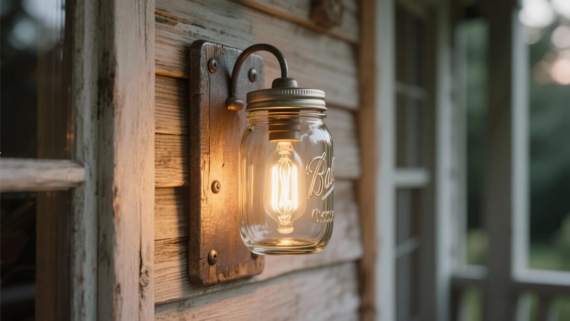 2. Mason Jar Sconce