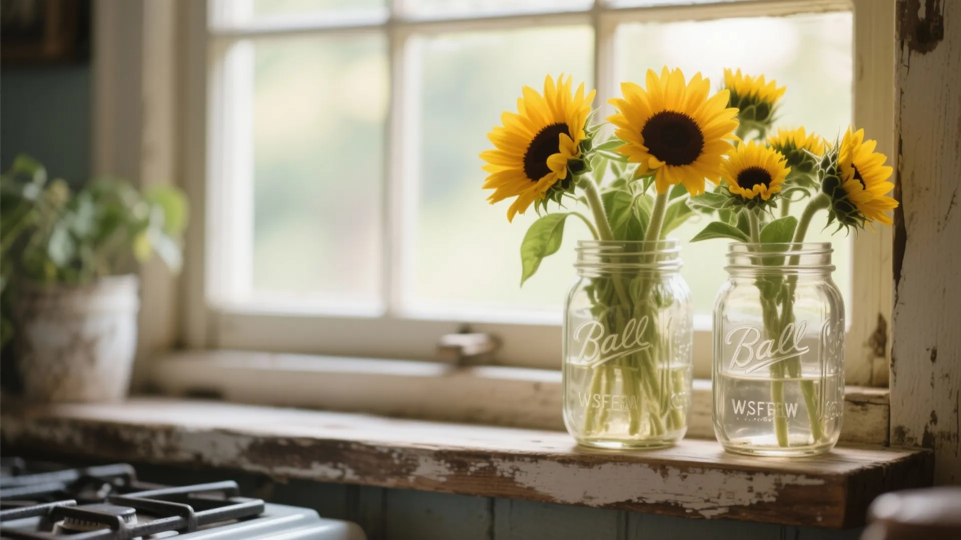 6. Mason Jars as Planters