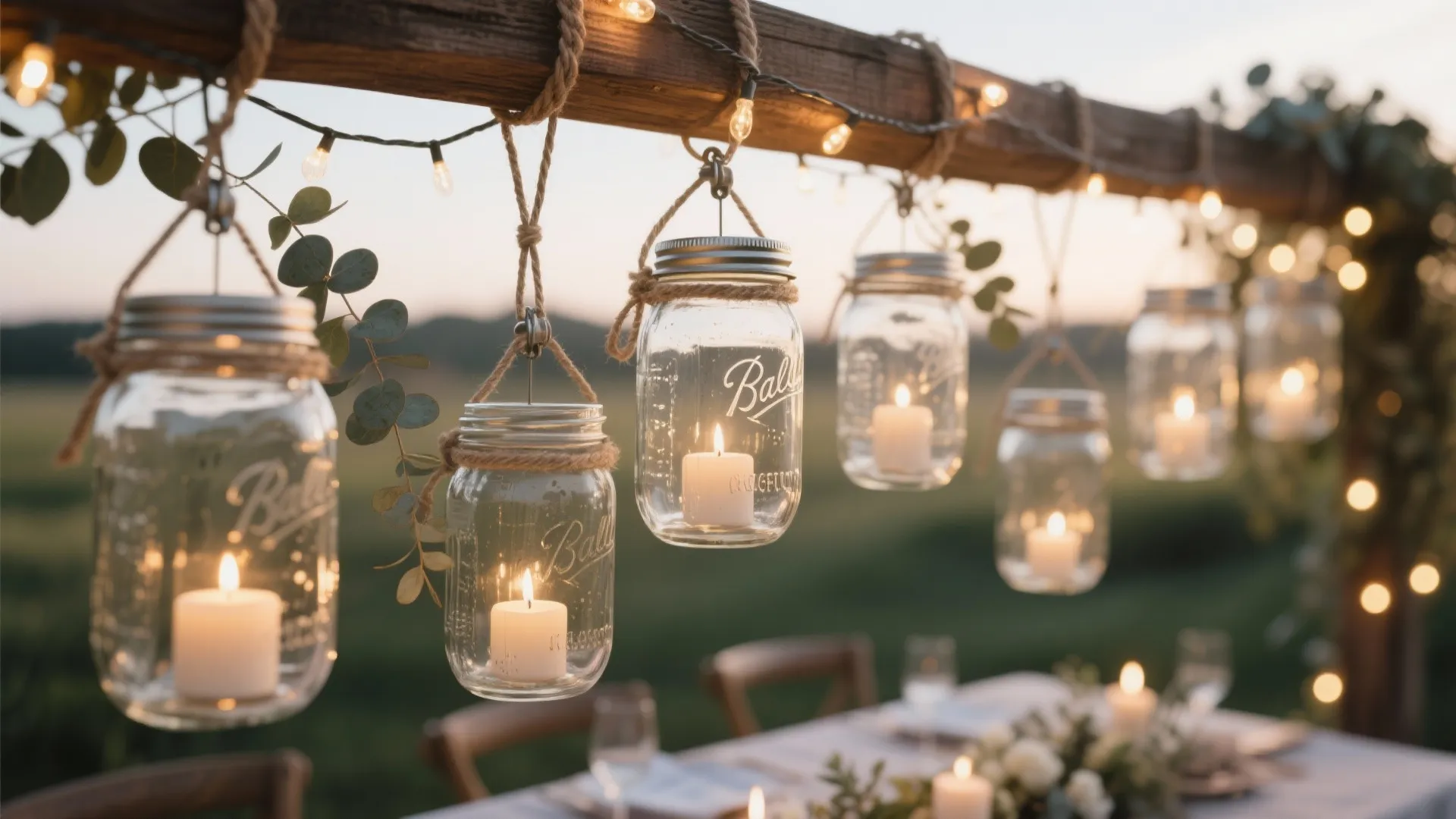 1. Mason jar chandeliers: budget glam with a twist