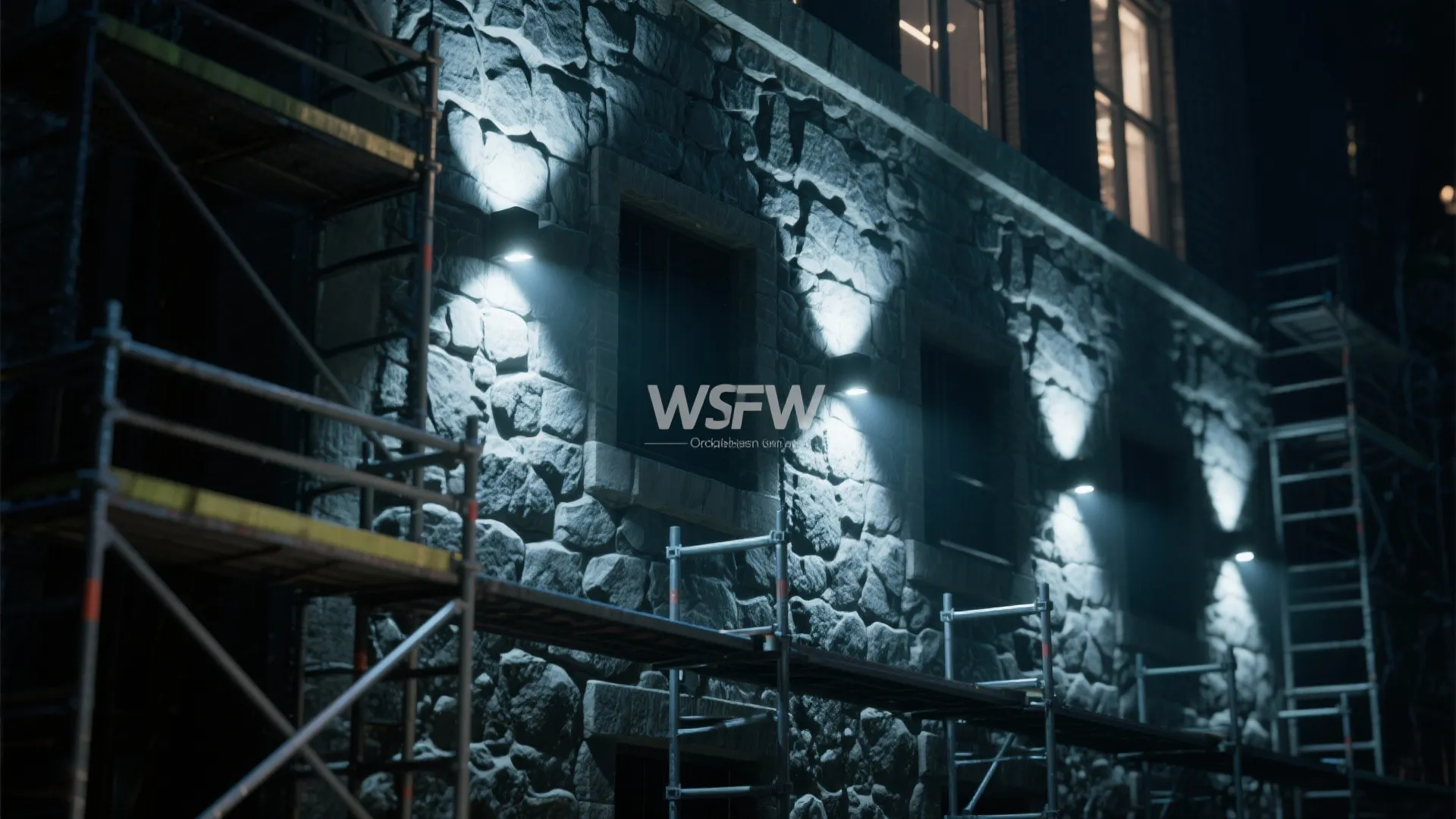 2. Flood-style wall washers for textured masonry