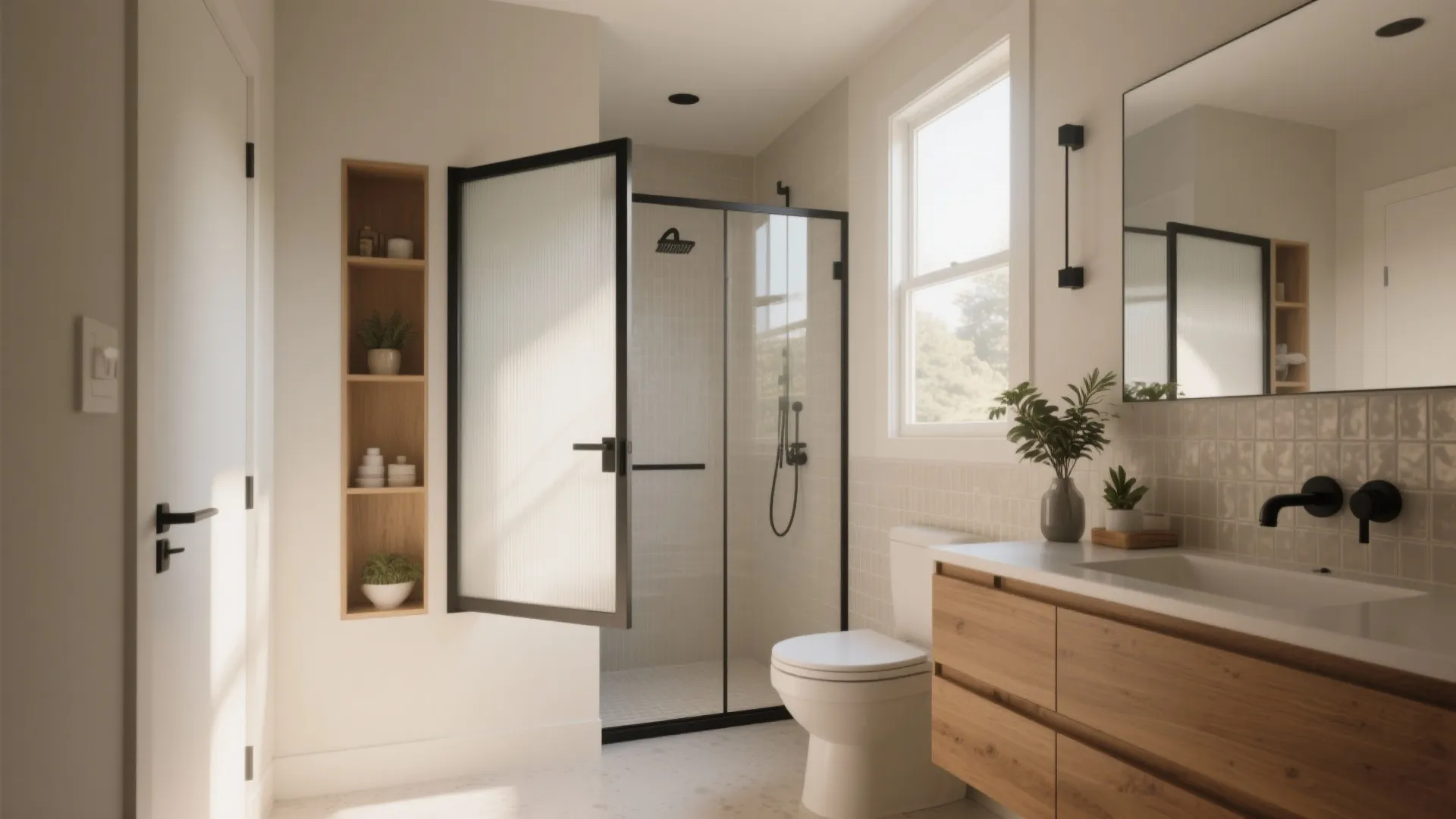 Master Bathroom Door Ideas: 5 Small-Space Solutions: Creative, practical master bathroom door inspirations I’ve used in real projects