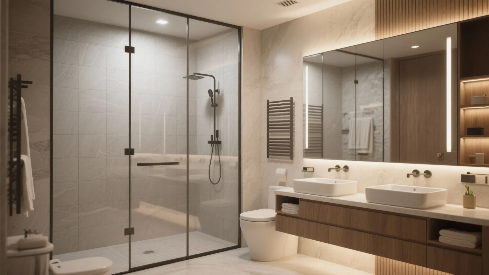 3. Master bath: wet and dry separation