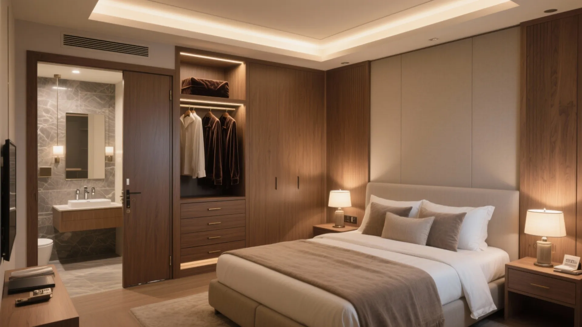 Master Suite Retreat: Walk-in Closet + Layered Lighting
