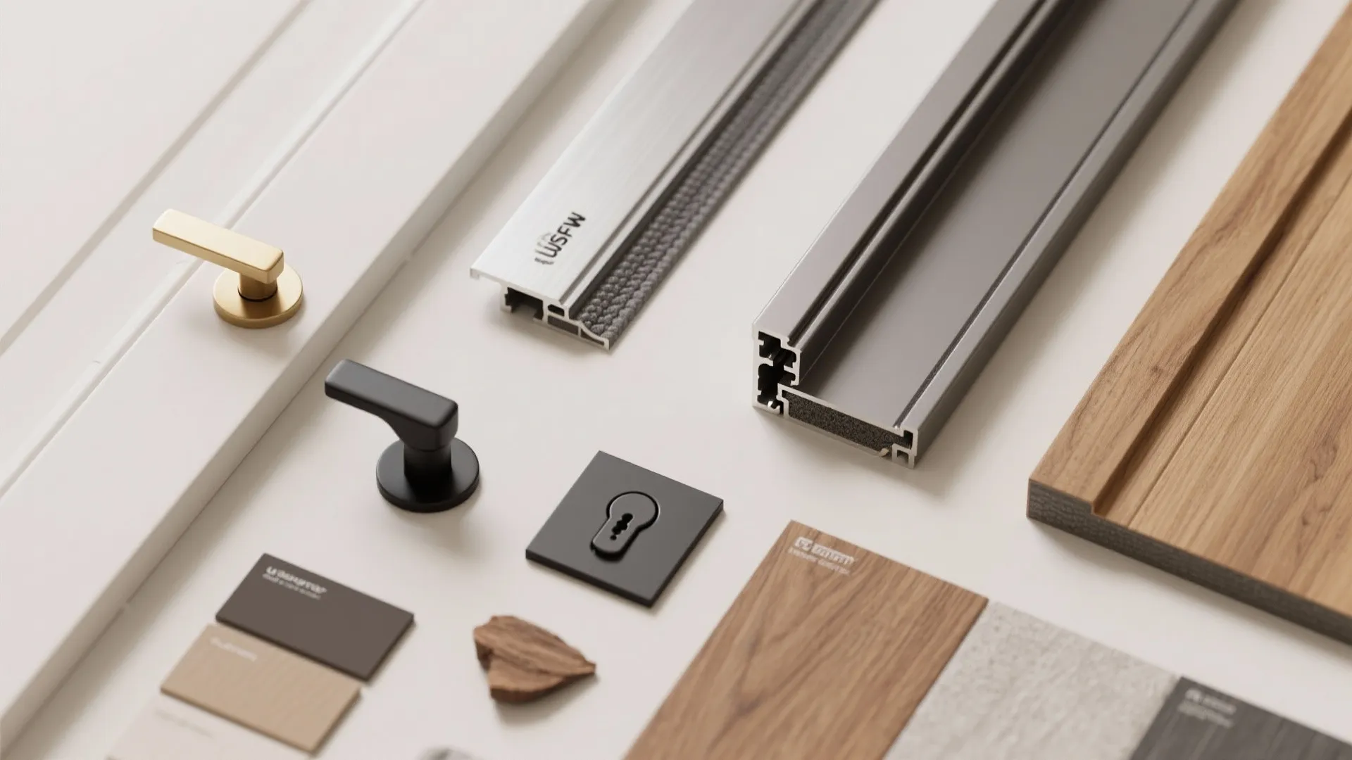 Waterproof, acoustic materials: uPVC, aluminum, or composite