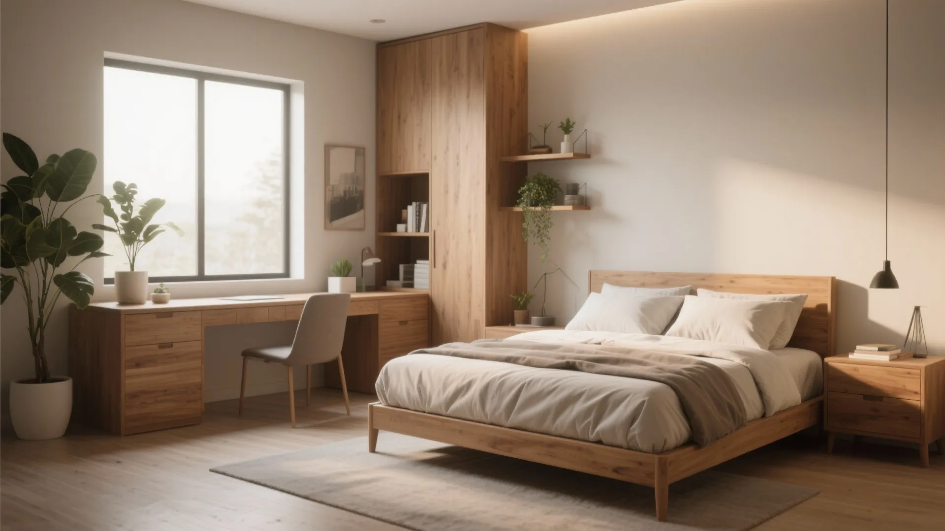 10. Matching Bedroom Finishes