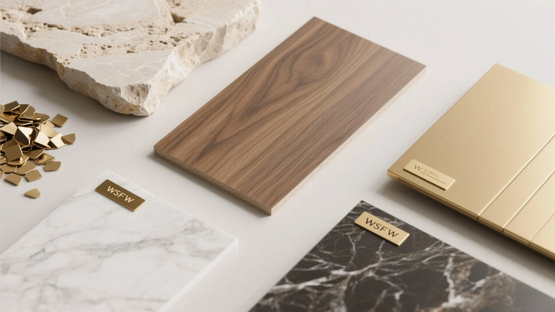 Material Contrast: Stone, Wood, and Soft Metals