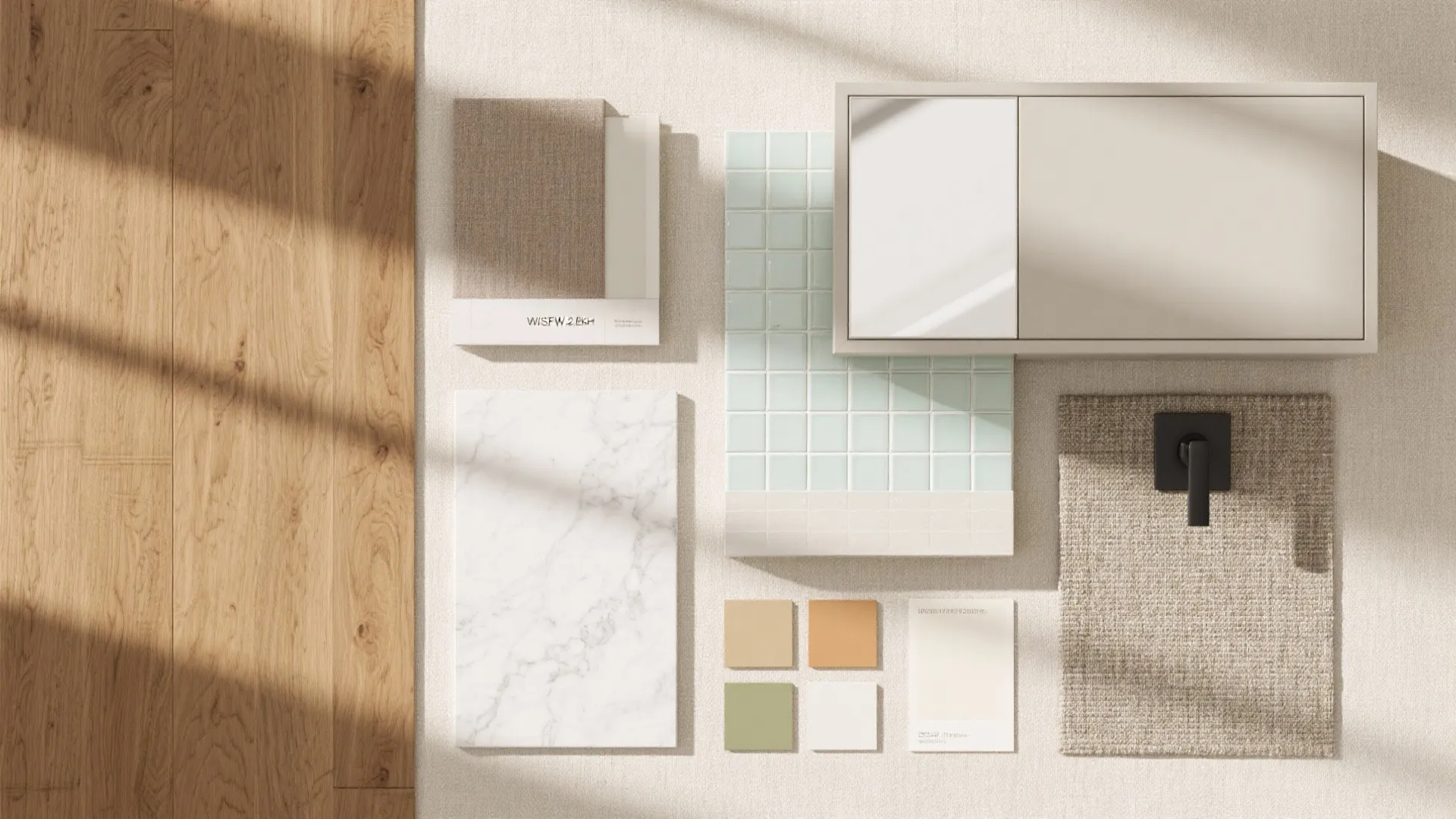 Light, materials, and hidden storage styling