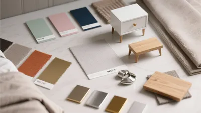 Modern Bedroom Material Palette Inspiration