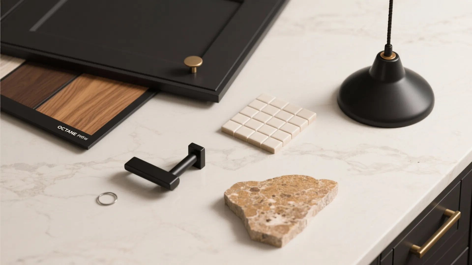 4. Use matte black accents to tie the room together