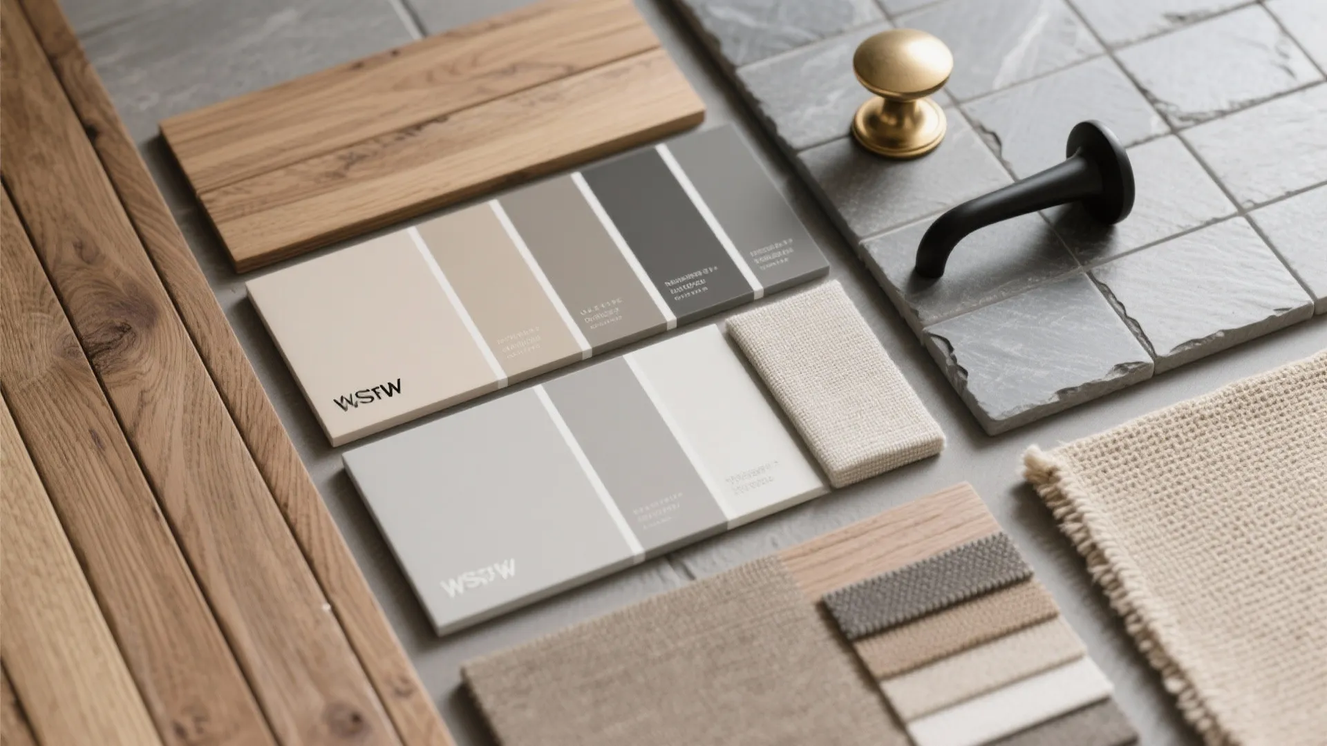 Material-Led Colour Flow with Wood and Stone