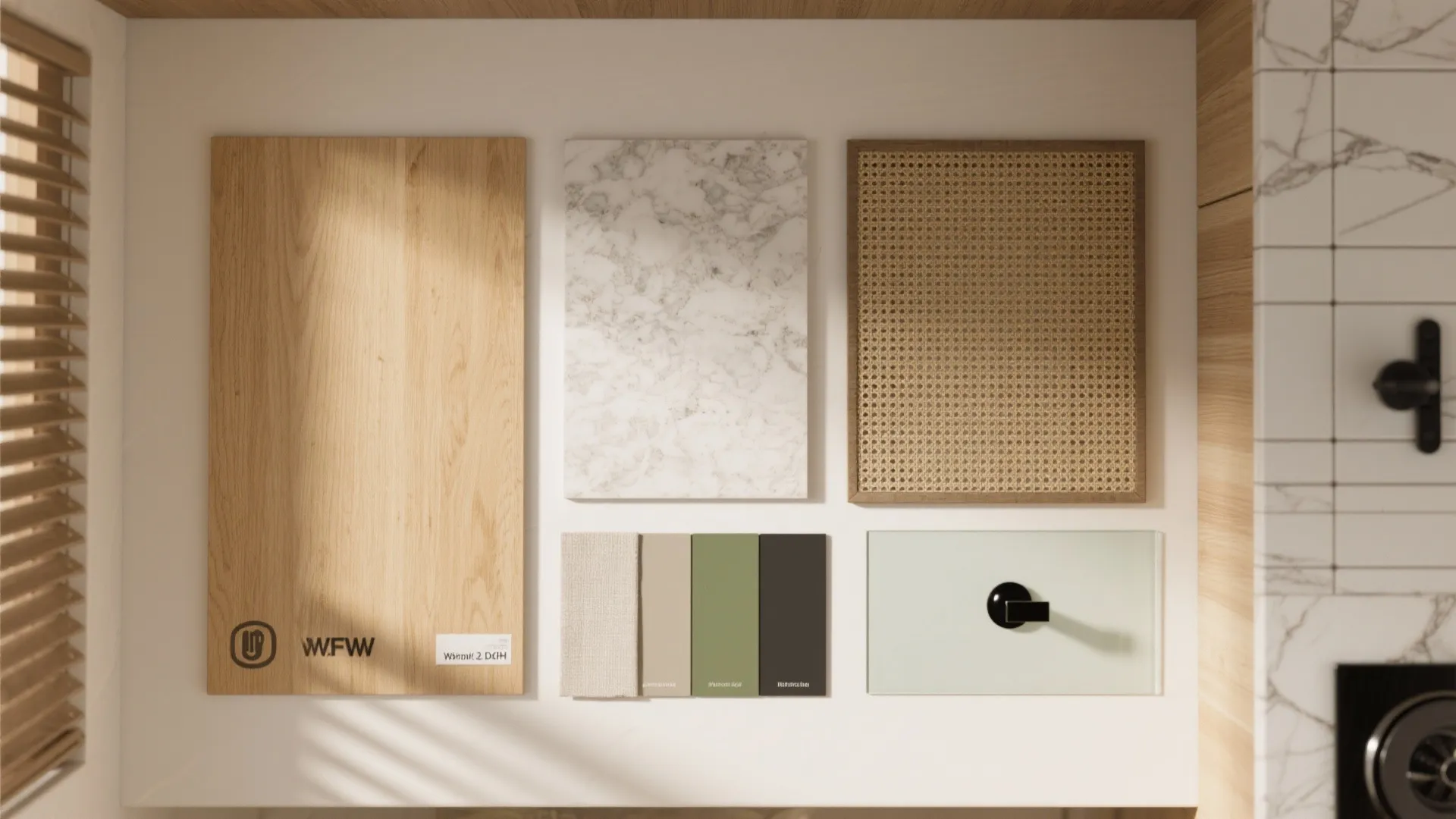 5) Materials and palette that feel cool yet warm