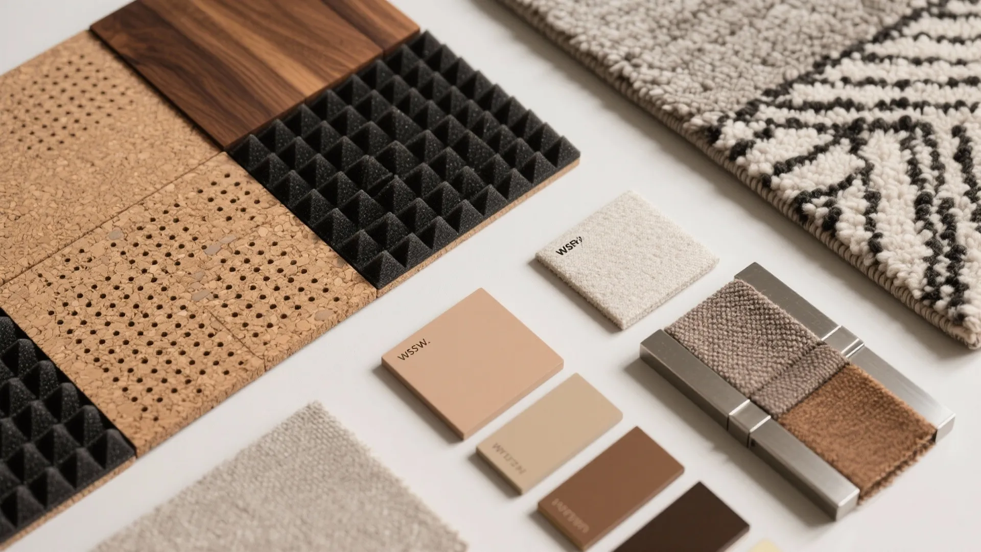 Material palettes that absorb sound and invite long stays