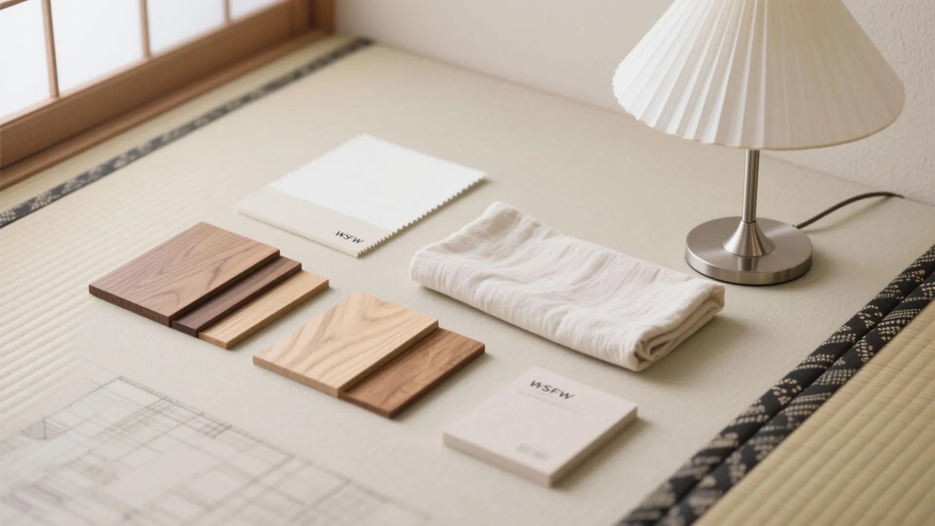 Tips 4: マテリアルは温度差を小さく（日式风格×アメリカ平屋の質感）