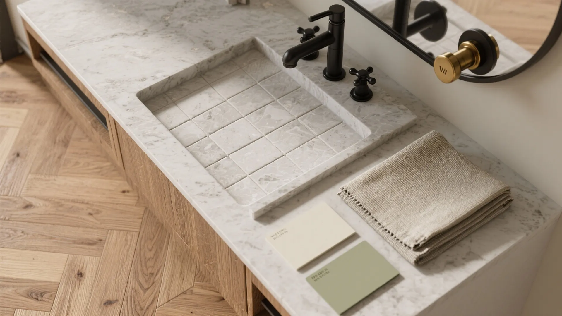 3. Mixed Natural Textures — Wood, Stone, and Metal