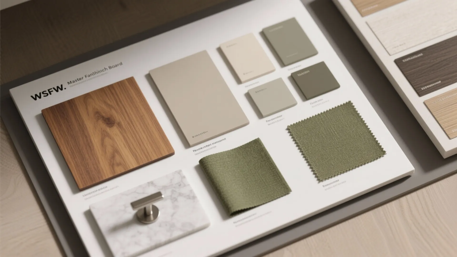 Warm Wood + Quiet Color: A Cohesive Material Story