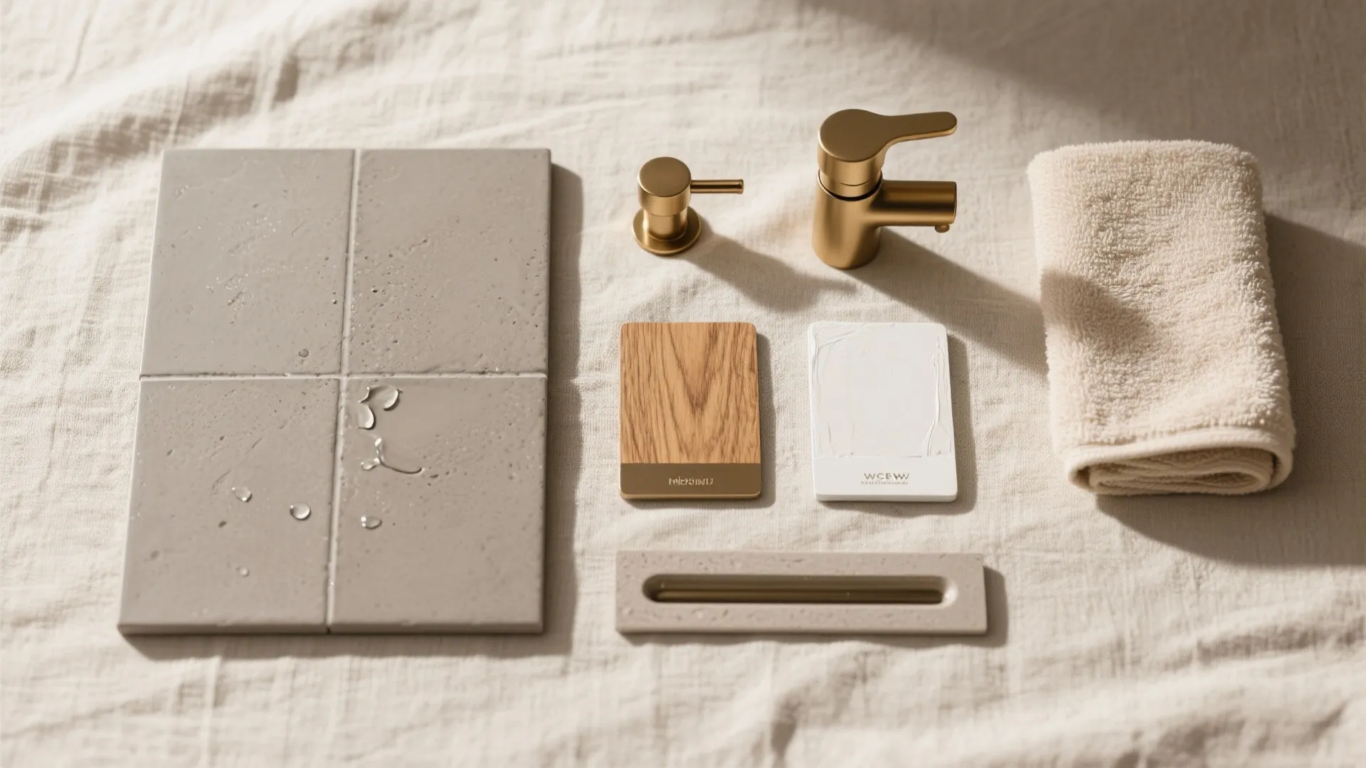 Warm materials with moisture-smart finishes