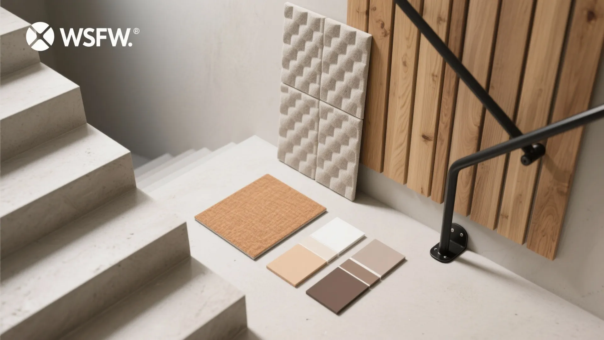 Textured Wall Materials: Wood Slats, Microcement, and Acoustic Panels