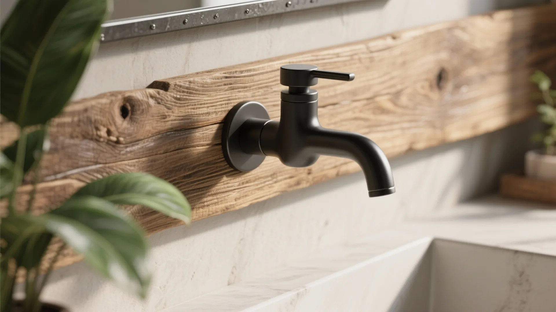 5. Natural materials with modern fittings