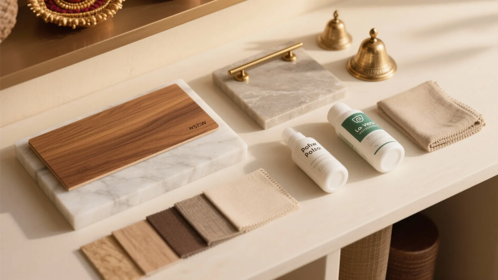 Warm Materials: Wood, Stone, and Brass