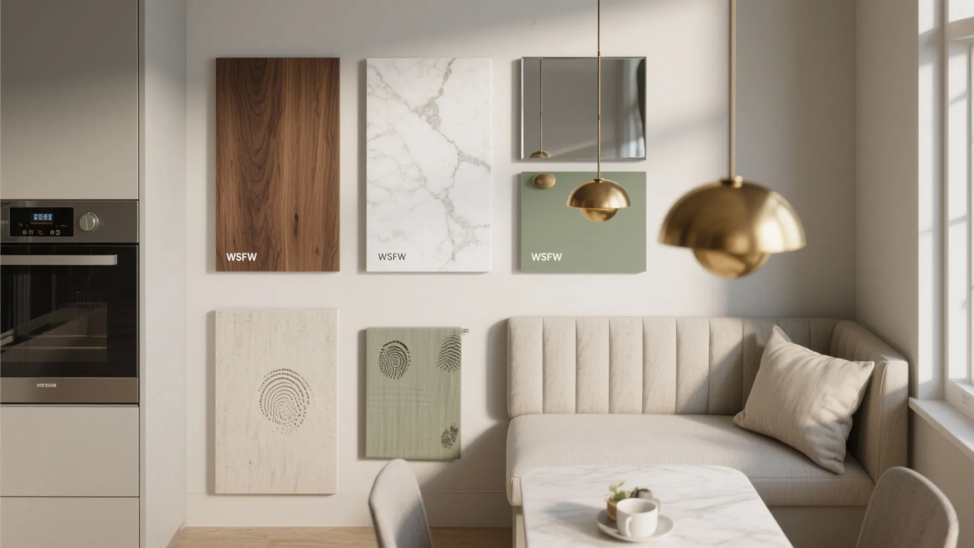 5. Unified materials, smart lighting, and reflective surfaces