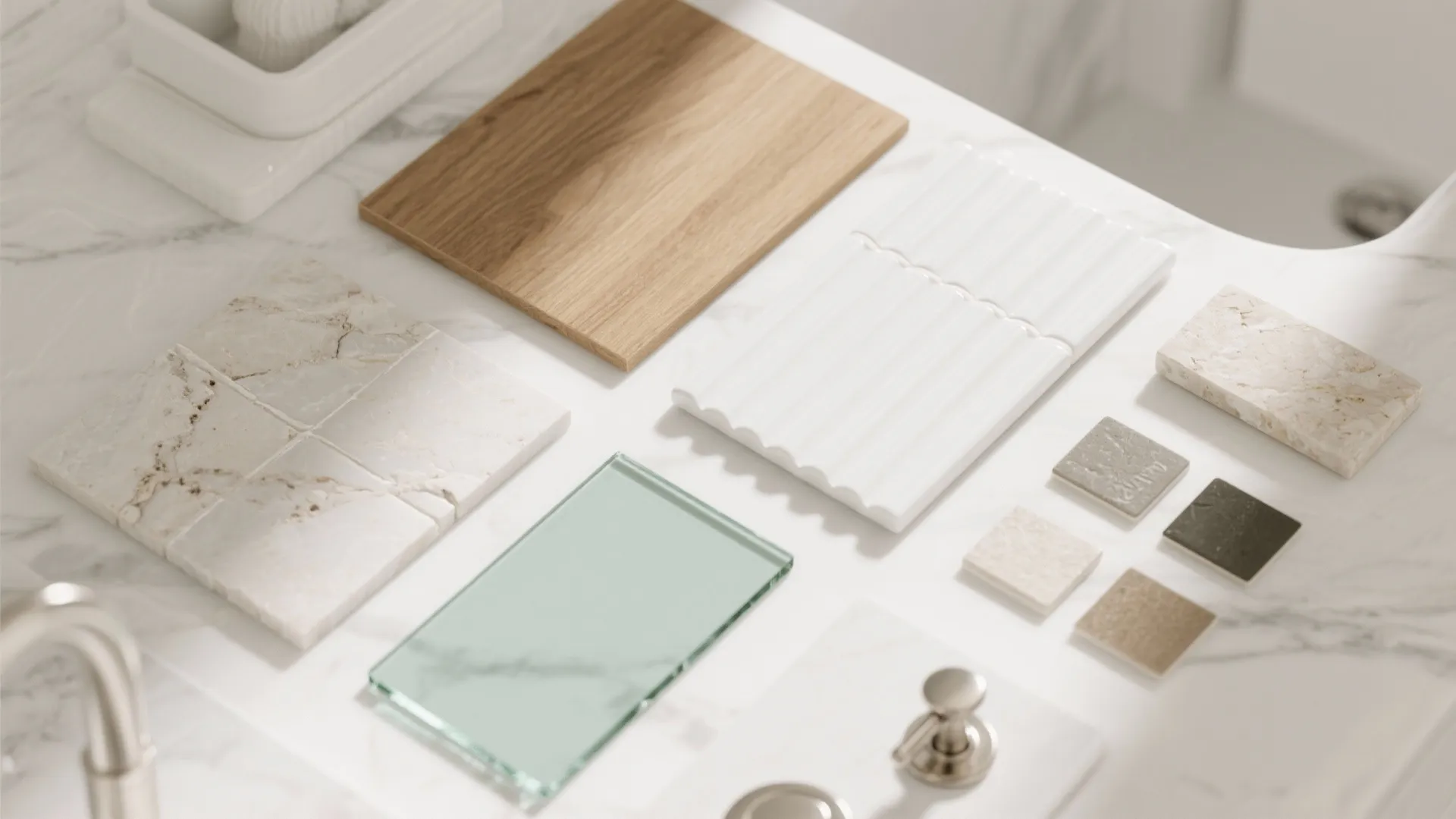 Material Palette: Warm Wood, Textured Stone, And Easy-Clean Glass