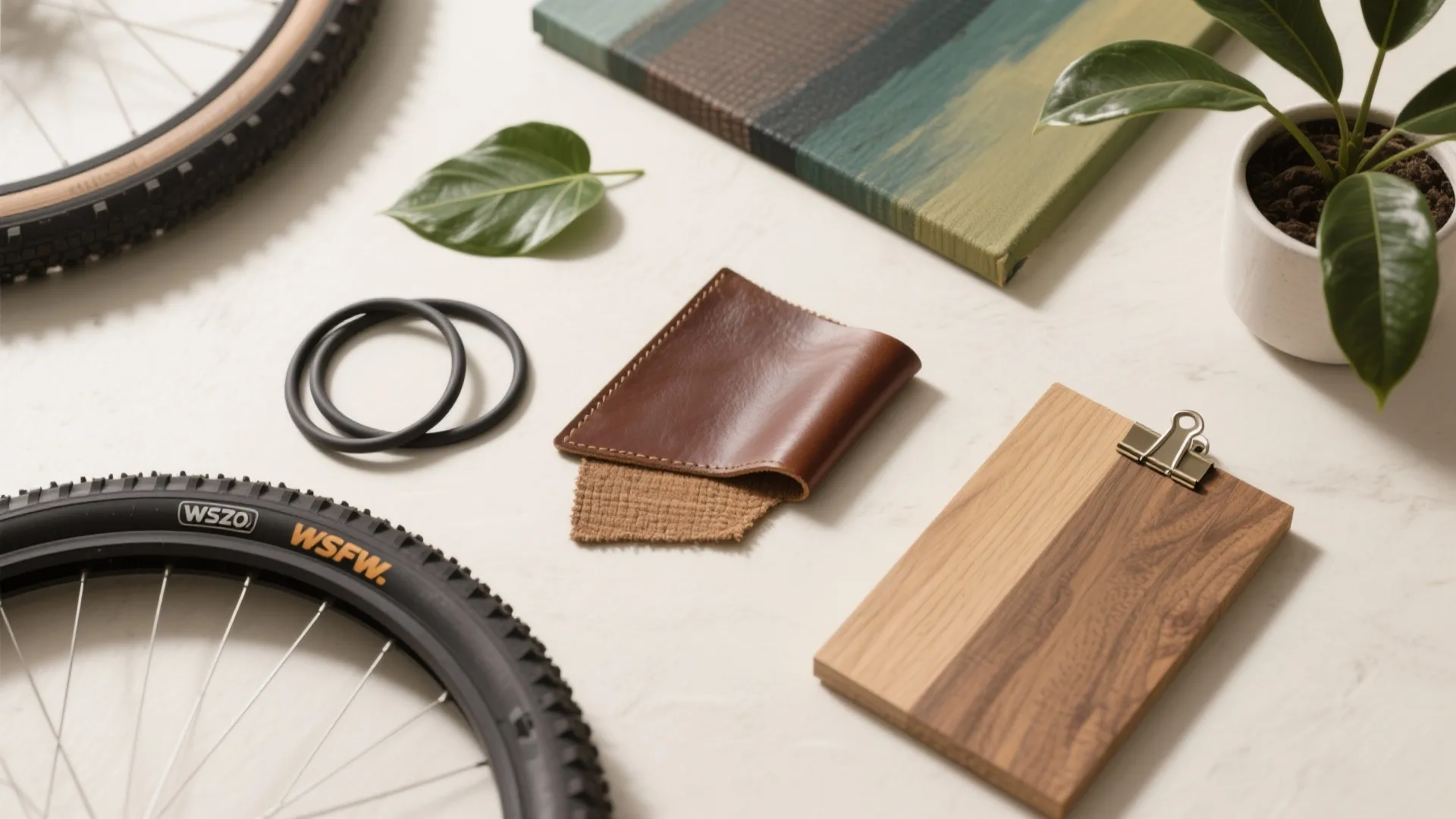 Mind materials: finishes, fabrics, rubber, and plants