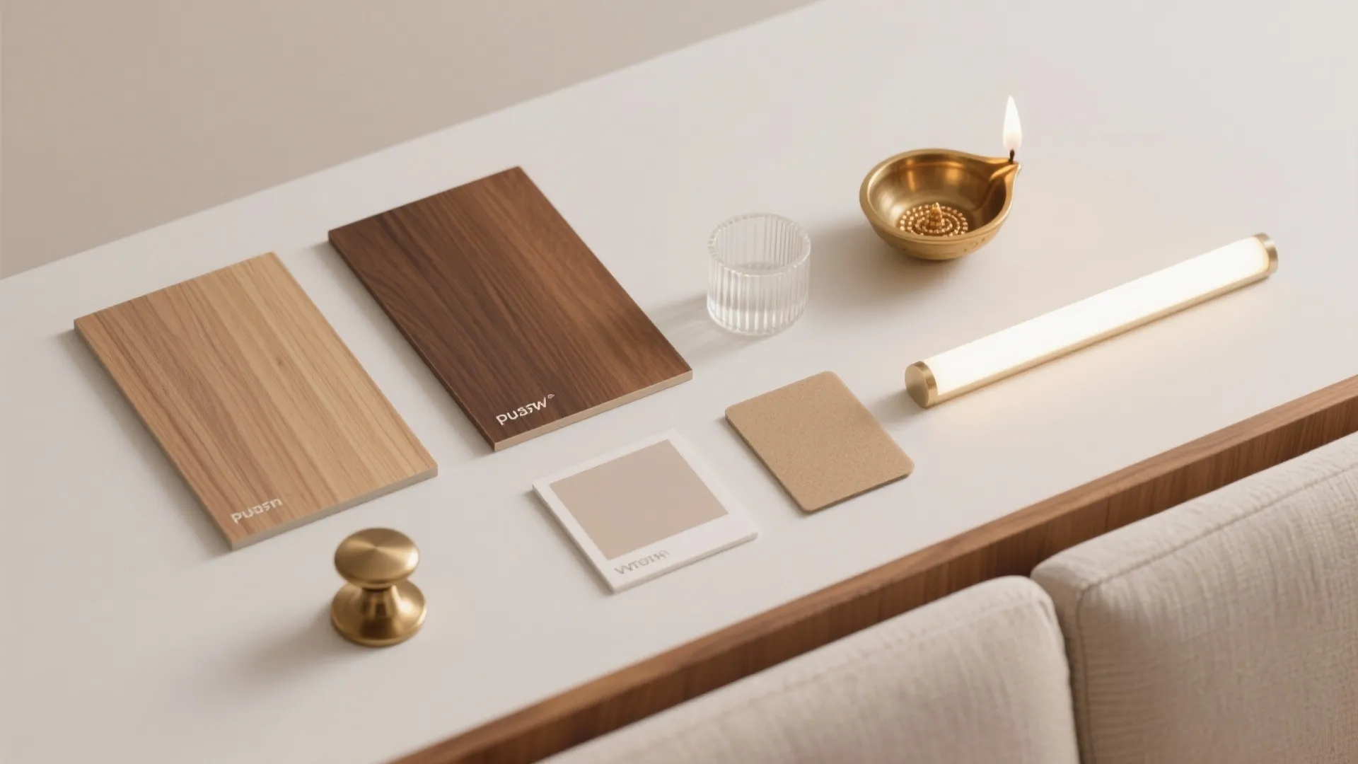 Warm Wood, Brass, and Gentle Light Layers