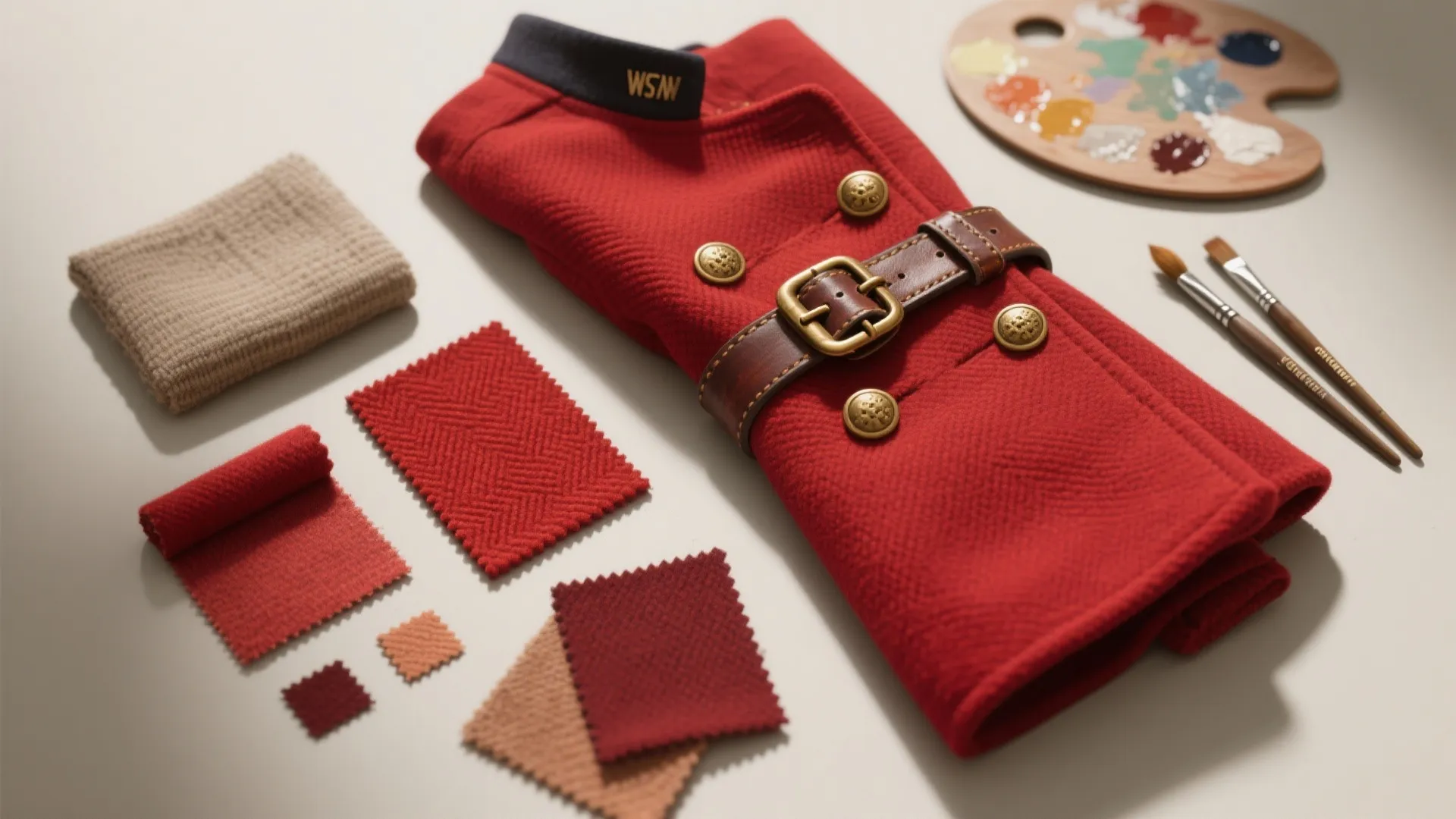 3. Material Focus: Wool, Leather, and Brass