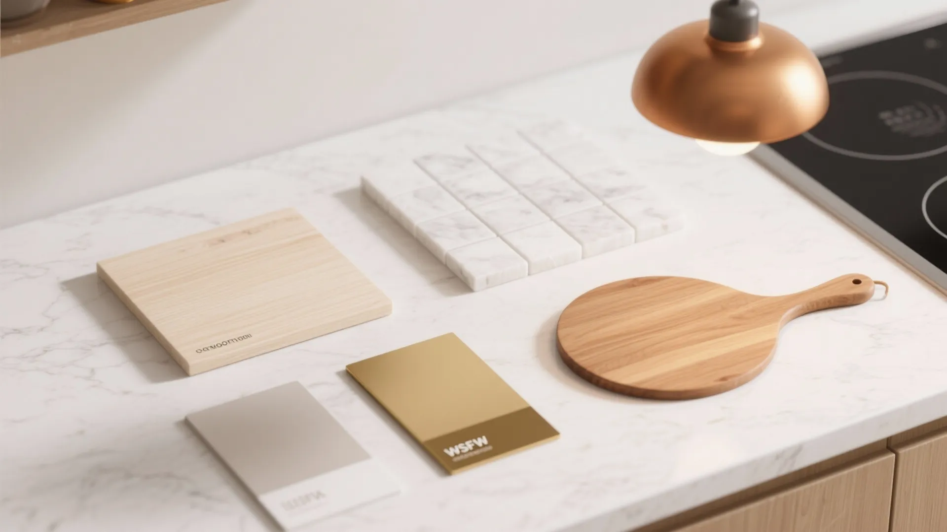 5. Monochrome palette with warm accents