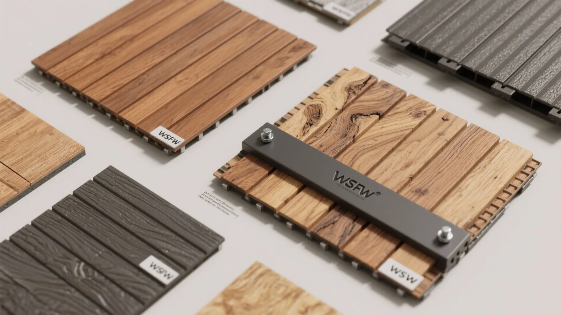 5. Mix materials: wood battens with waterproof wall panels