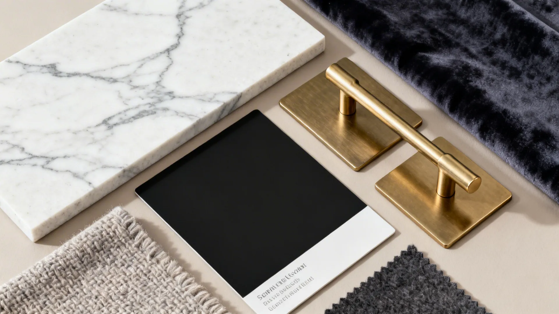 5. Mix materials: marble, brass and matte finishes
