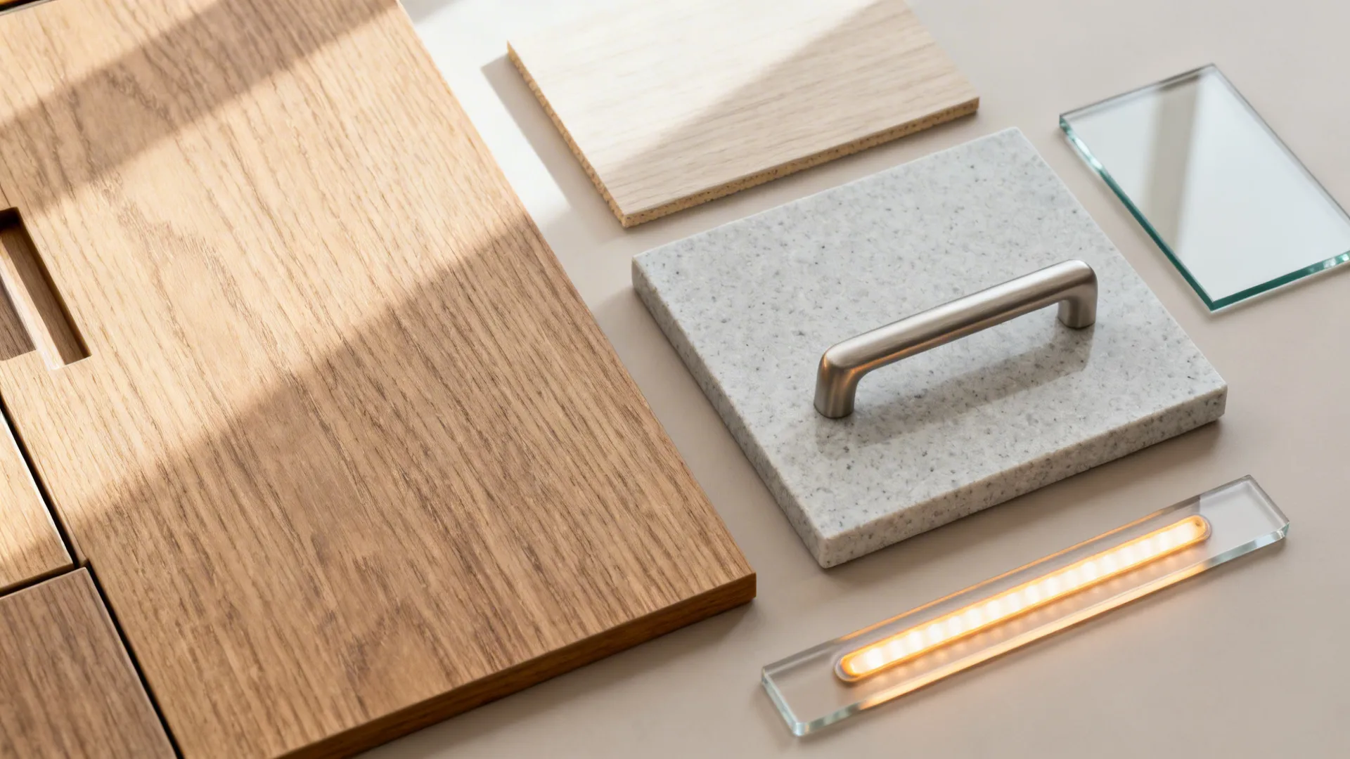 Warm Wood Accents with Durable Laminates