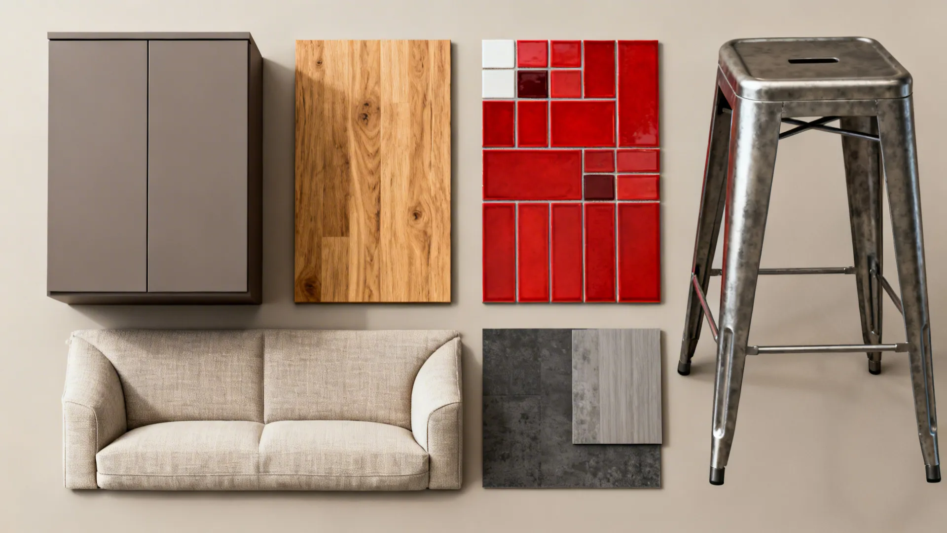 5. Choose cohesive materials with contrasting accents
