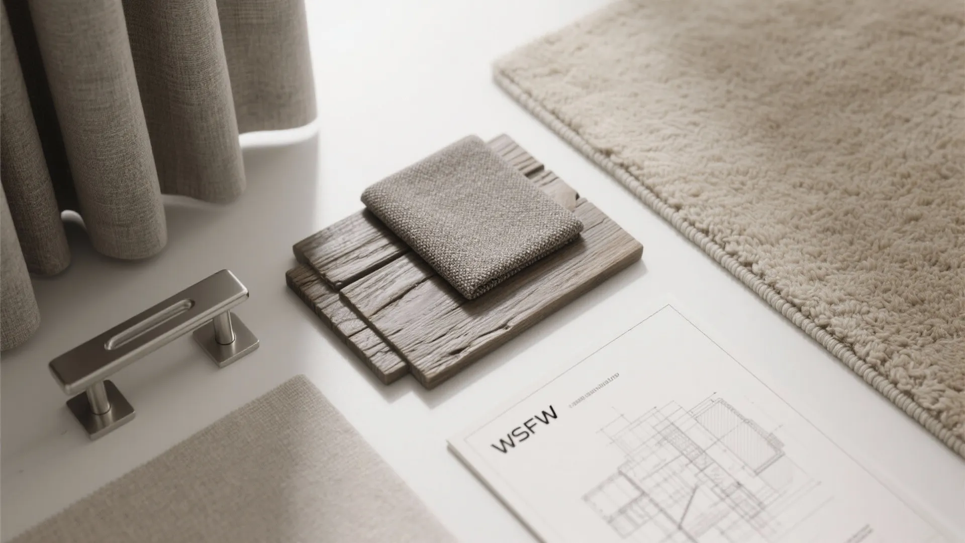 Subtle Materials: Brushed Metal, Tweed, and Weathered Wood