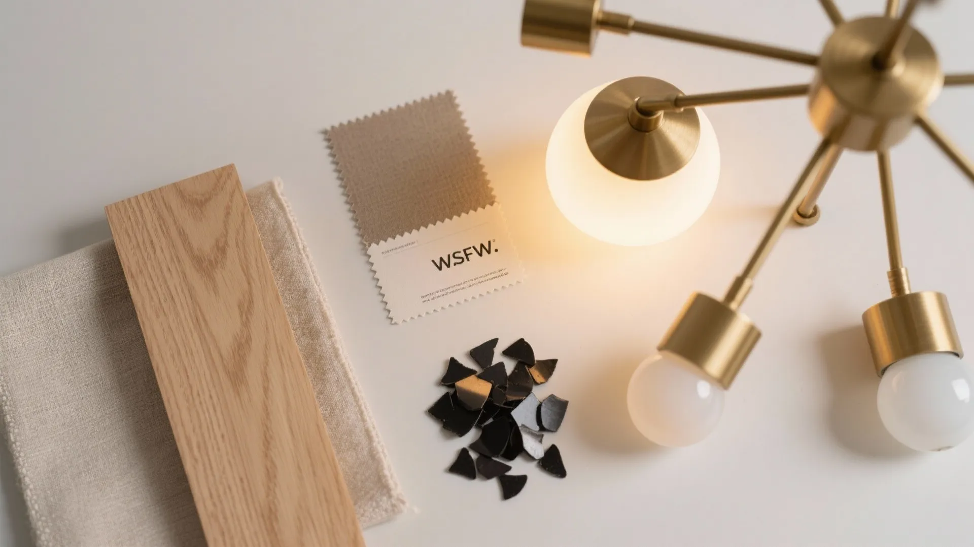 5) Mixed-material modern: wood, linen, and metal blends