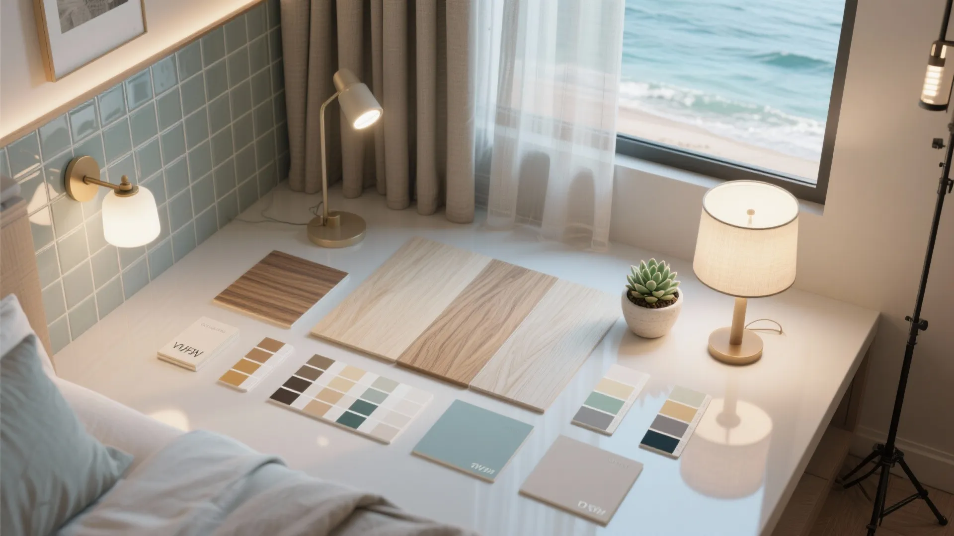 5. Choose light, layered materials and multipurpose lighting