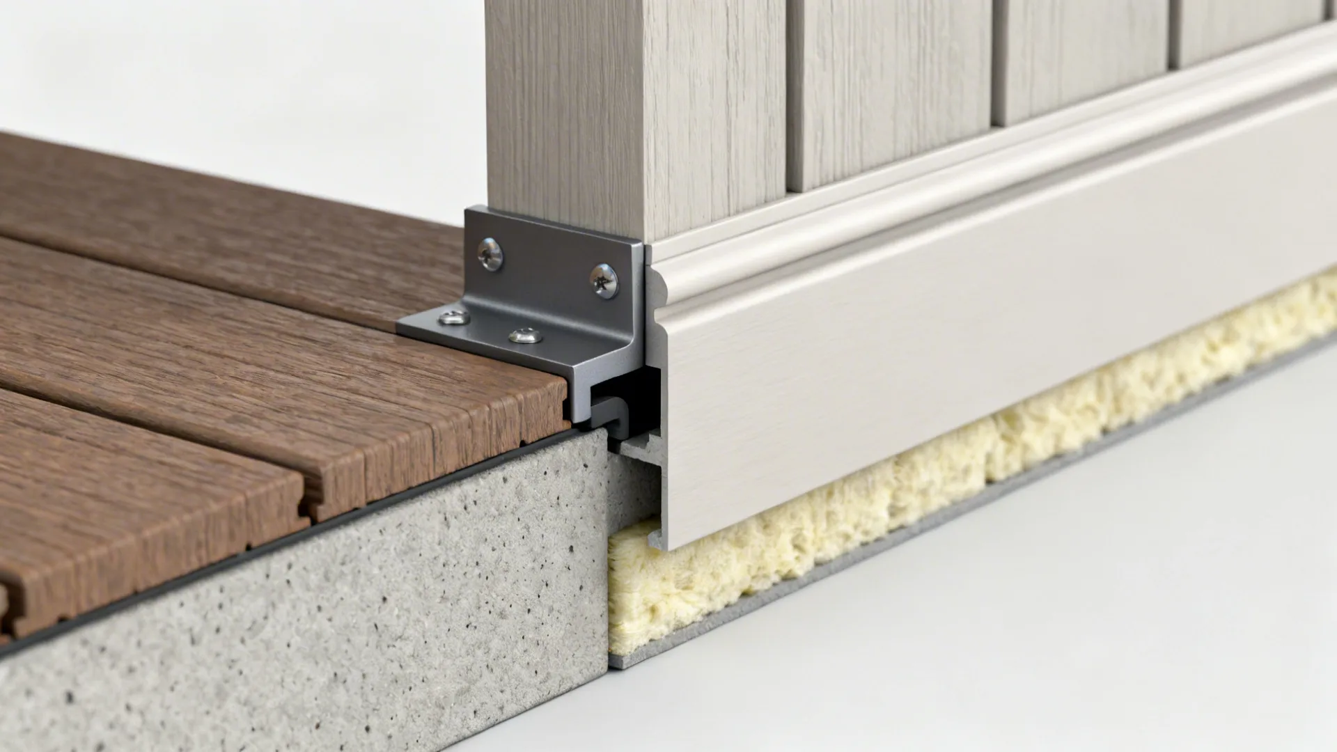 Macro details of fiber cement siding, composite decking, and powder-coated fixtures for low-maintenance upgrades.