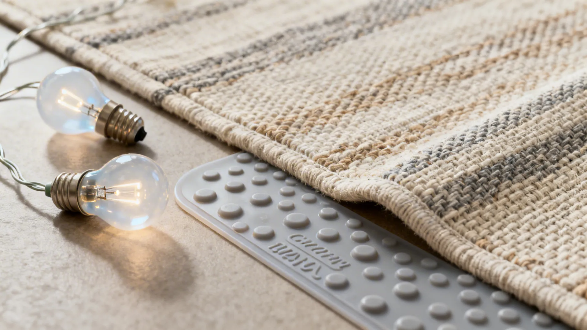 Close-up of breathable fabrics, cool LED string lights, and non-slip pads for safe fort building.
