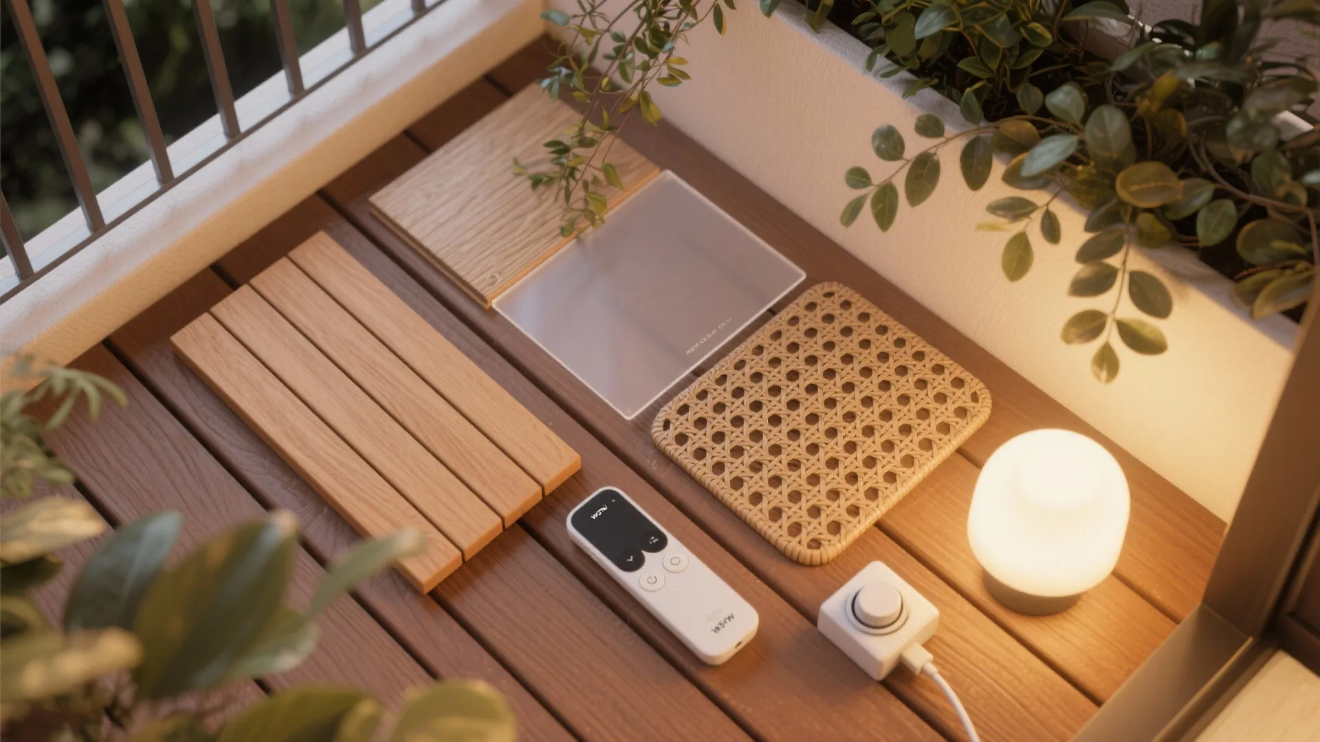 Smart Scenes with Materials: Plants, Wood, and Frosted Panels